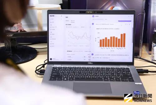 ▲Vyin後台可彙整顧客互動資料，導入GenBI分析助手，可用自然語言直接提問。（圖／記者朱永強攝）