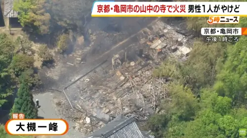 日本古蹟又火災！京都1200年「千手寺」僧舍全毀　90歲翁輕傷