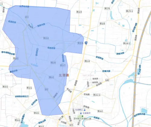 ▲雲林縣北港鎮6月4日停水影響範圍。（圖／台灣自來水公司）