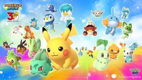 ▲《Pokémon GO》將配合「Pokémon RUN 30」推出限定活動，玩家有機會遇見歷代御三家與異色寶可夢。（圖／Pokémon）