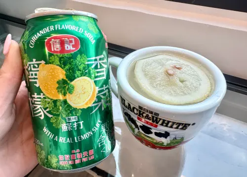 7-11驚見「香菜檸檬汽水」！開罐真有檸檬片　全聯加送香菜擦手巾