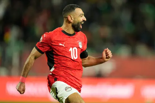 ▲2026年世界盃G組，埃及主力由沙拿（Mohamed Salah）搭配馬爾穆什（Omar Marmoush） ，兩人組成進攻雙箭頭。（圖／美聯社／達志影像）