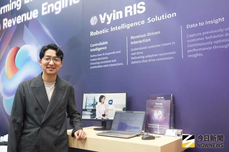    ▲橘子集團策略長暨Vyin AI負責人陳冠宇指出，目前許多機器人廠商已具備成熟的硬體能力，但真正困難的是如何讓機器人理解人類、與人對話，甚至影響消費決策。（圖／記者葉政勳攝）  