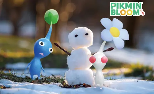 ▲《Pikmin Bloom》除了雨天限定的樹葉帽皮克敏外，雪人皮克敏同樣屬於稀有天氣系列，不少玩家得靠出國才能成功解鎖。（圖／《Pikmin Bloom》官網）
