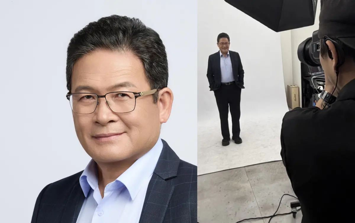 ▲邱建富今天釋出他拍攝競選宣傳照的畫面。（圖／邱建富提供，2026.06.05）