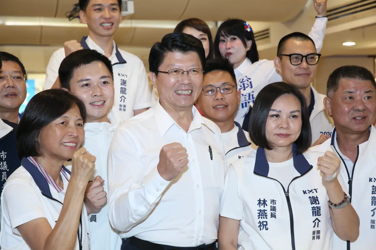 ▲國民黨台南市長參選人謝龍介今在北部辦募款餐會，55桌全滿。（圖／記者邱曾其攝. 2026.06.05）