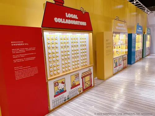 ▲「Hello! Collaboration」展區集結日本各地限定Hello Kitty與歷代聯名商品。（圖／曼迪傳播）