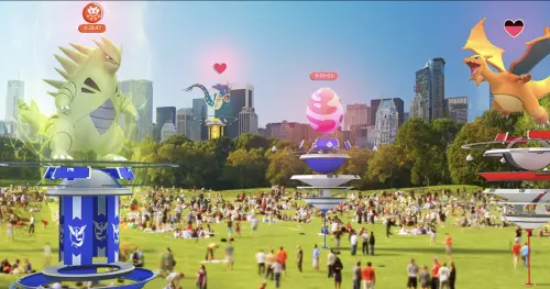 ▲團體戰是《Pokémon GO》最具代表性的玩法之一，玩家需要組隊挑戰強大寶可夢。（圖／Pokémon GO）