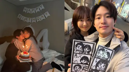 ▲攝影師竇（左圖左、右圖右）分享和愛莉莎莎交往期間的親暱照，向女友告白。（圖／翻攝自竇 | Tou IG@king.tou.1）