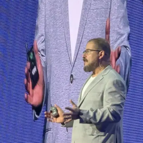 Qualcomm president and CEO Cristiano Amon delivers a speech at Computex 2026. (TCN)