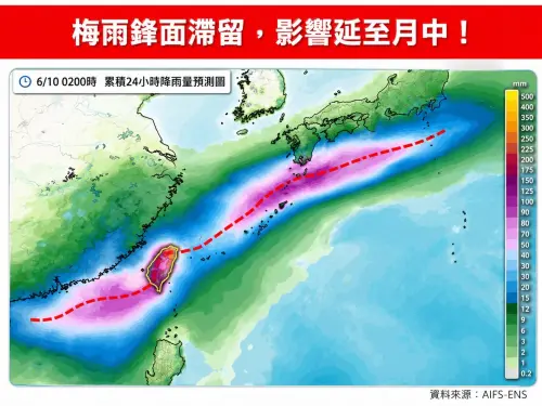 梅雨要下到6月中！全台紅到發紫灌8天　降雨時程、雨最猛時間速看