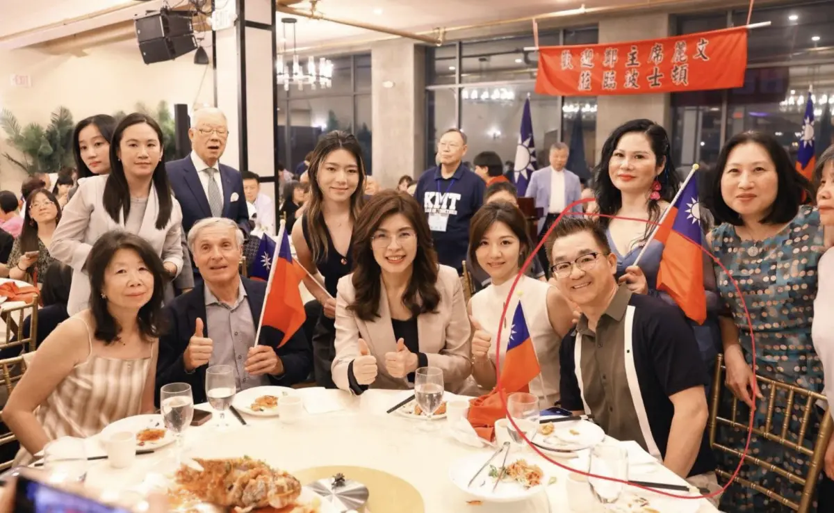 ▲吳欣岱揭露鄭麗文與中共統戰部官員俞國梁餐敘。（圖／圖翻攝自鄭麗文臉書）