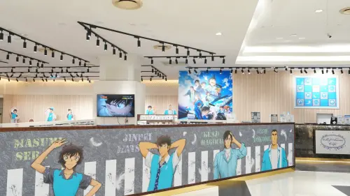 ▲ 《名偵探柯南 高速公路的墮天使》主題Cafe即日起至7/23在MyAnime Cafe高雄夢時代店登場。（圖／高雄夢時代提供）