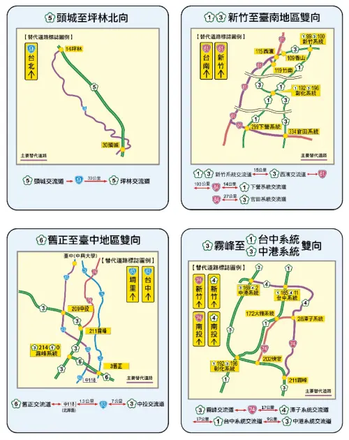 ▲國道4條長途替代道路。（圖／高速公路局提供）