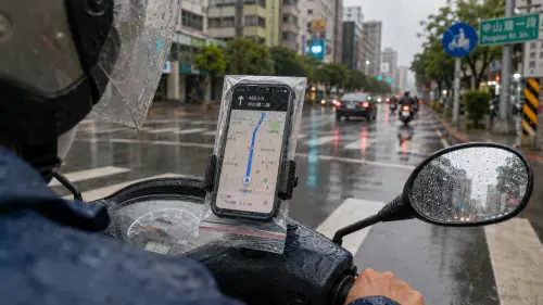 下雨用手機導航如何防水？外送員大推「6號夾鏈袋」：經濟又實惠