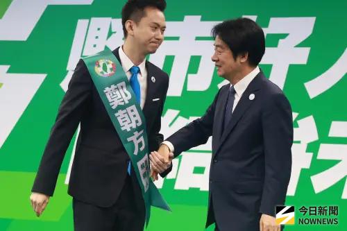 ▲民進黨主席賴清德、民進黨新竹縣長被提名參選人鄭朝方。（圖／記者葉政勳攝）