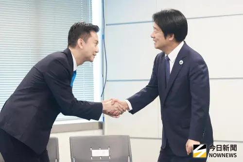 ▲民進黨主席賴清德、民進黨新竹縣長被提名參選人鄭朝方。（圖／記者葉政勳攝）