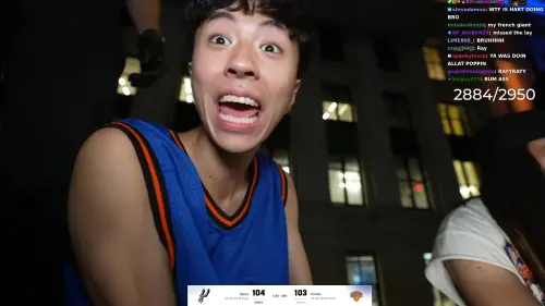 ▲Ray 與現場球迷一路見證球隊在第四節大逆轉，露出詫異的表情。（圖／Youtube＠RayAsianBoy Live）