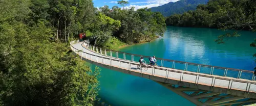 A panoramic view of the Sun Moon Lake Bikeway. (Sun Moon Lake National Scenic Area Administration)