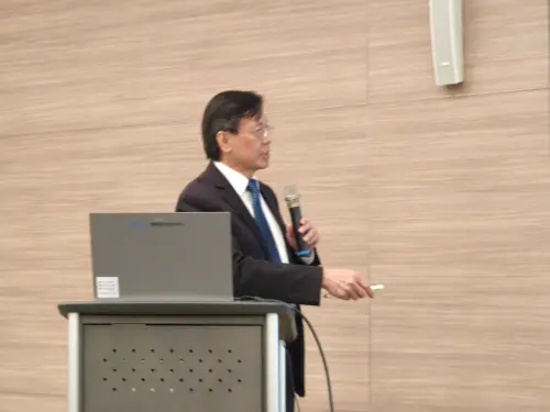 Liu Fu-kuo presents the final report of 2026 TTX at the June 11 conference. (TCN)