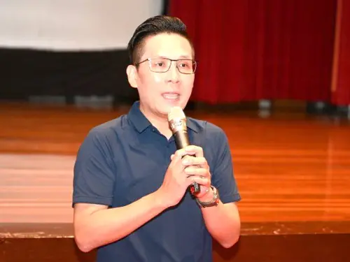 ▲漢民國小校長宋宗樺致詞。(圖／中鋼公司提供)