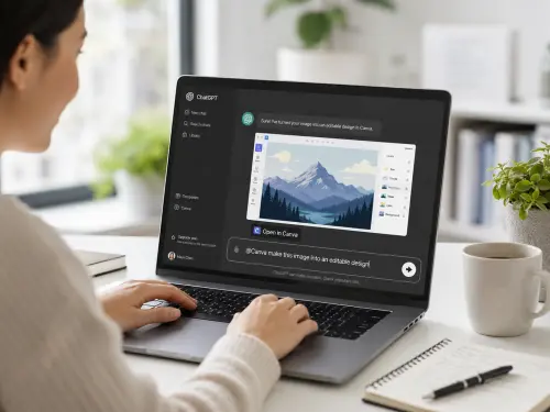 ChatGPT生圖救星來了！一句話轉丟Canva　圖片放大、改文字都可
