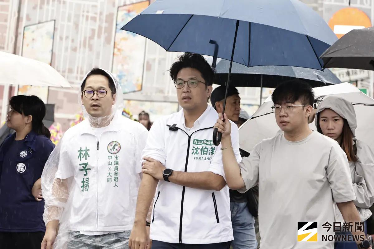 ▲民進黨台北市長參選人沈伯洋談內湖交通政策遭藍營批評。（圖／記者吳翊緁攝）