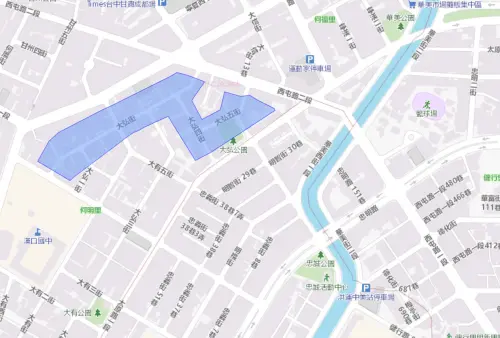 ▲台中市西屯區6月15日停水影響範圍。（圖／台灣自來水公司）