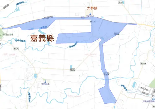 ▲嘉義縣大林鎮6月15日停水影響範圍。（圖／台灣自來水公司）