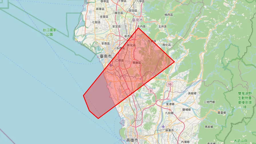 ▲中央氣象署發布大雷雨警訊，台南、高雄地區注意短延時強降雨發生。（圖／中央氣象署）