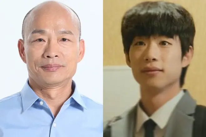 ▲《鐵拳教育》不只金武烈被說撞臉羅時豐，飾演霸凌被害人的李燦勇（右）竟還撞臉韓國瑜（左），對比照直接讓全網看呆。（圖／翻攝自中華民國立法院官方肖像、Netflix）