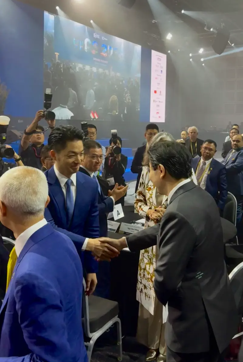    ▲台北市長蔣萬安與新加坡總理黃循財握手問候。（圖／北市府提供）  