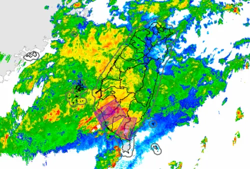 ▲中央氣象署針對「嘉義縣、臺南市、高雄市、屏東縣」發布大雷雨即時訊息。（圖／中央氣象署）
