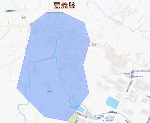 ▲嘉義縣大林鎮6月16日停水影響範圍。（圖／自來水公司）