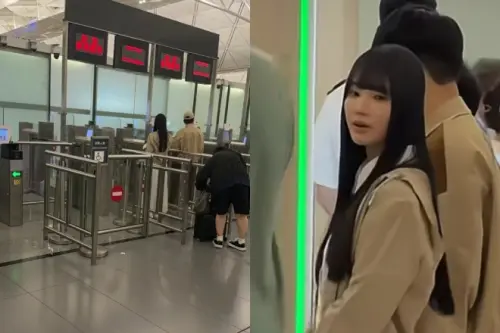 ▲林俊傑被捕捉與七七穿同色系情侶裝外套現身機場。（圖／翻攝自微博@秋色鋪滿湖光）