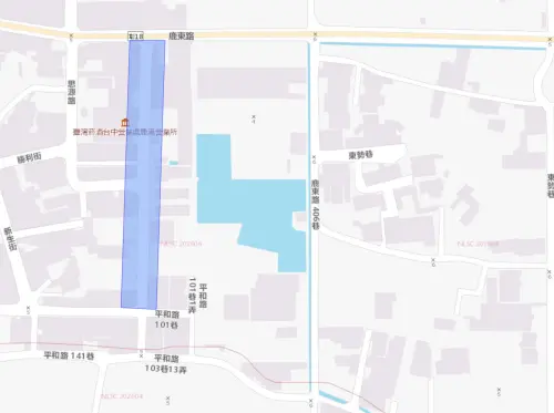 ▲彰化鹿港6月17日停水影響範圍。（圖／自來水公司）