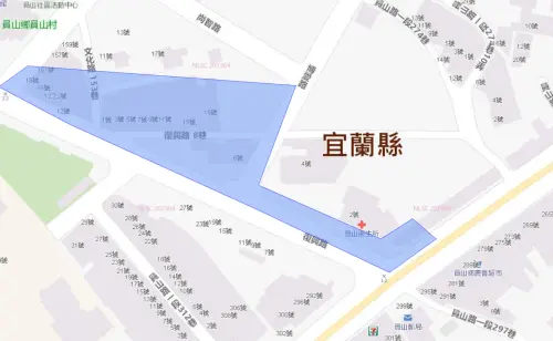 ▲宜蘭縣6月17日停水影響範圍。（圖／自來水公司）