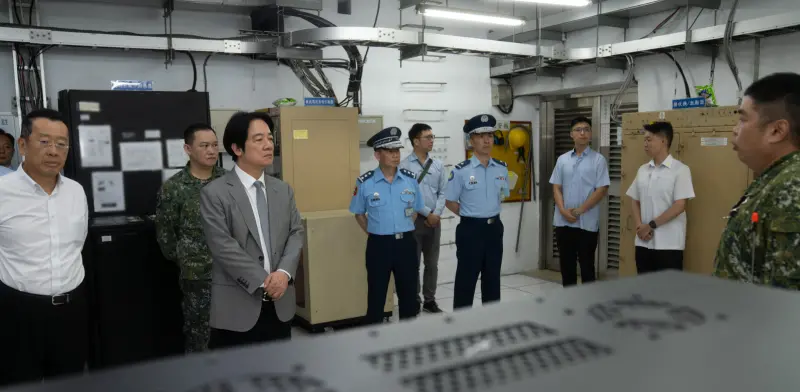   ▲賴清德視導海軍嵩山雷達站。（圖／總統府提供）  