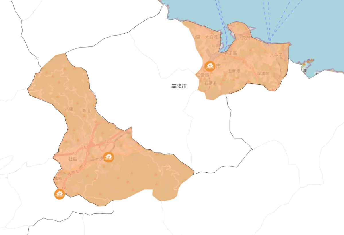 ▲經濟部水利署17時也針對新北、基隆發布淹水警戒。（圖／水利署）