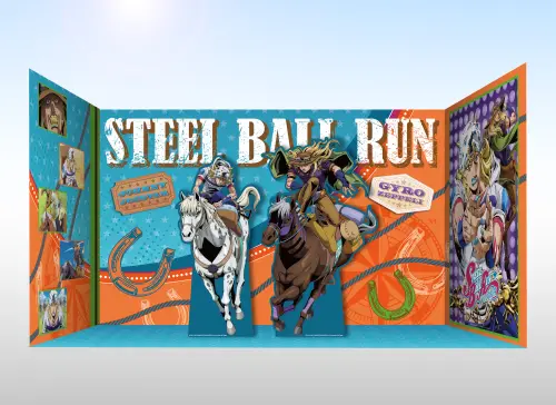 ▲《JOJO的奇妙冒險：飆馬野郎》打造STEEL BALL RUN主題場景。（圖／木棉花）