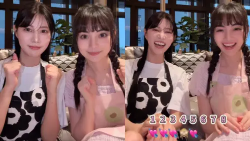 ▲阿部瑪利亞（左）和黑嘉嘉同框玩默契考驗遊戲，兩人不停放送甜美笑靨，兩雙水漾大眼還不經意放電。（圖／翻攝自黑嘉嘉 Joanne Missingham IG＠jiajia94526）