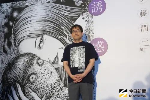 ▲伊藤潤二出席《伊藤潤二展 誘惑》展覽開幕儀式。（圖／記者邱曾其攝 ,2026.06.18）