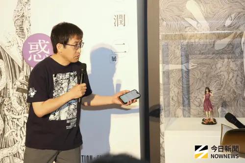 ▲伊藤潤二出席《伊藤潤二展 誘惑》展覽開幕儀式。（圖／記者邱曾其攝 ,2026.06.18）