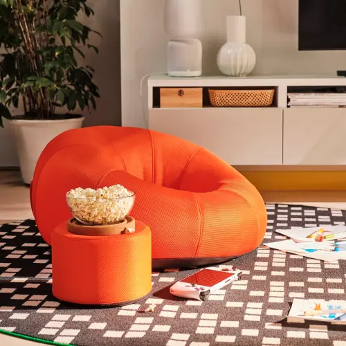 ▲IKEA絕版品出清百元必買商品，BRÄNNBOLL充氣躺椅限時特價479元，透氣耐坐不悶熱。（圖／IKEA提供）