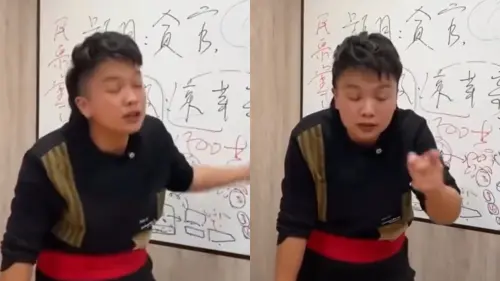 ▲台東玄濟宮主事者鄔馨茹「尬電師父」。（圖／翻攝自Threads）