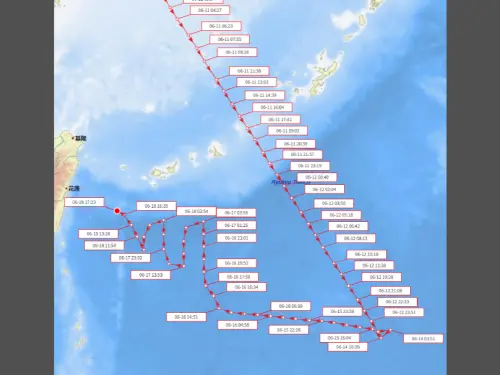 中國又來了！海測船直奔「台灣東部海域」開展海洋環境調查