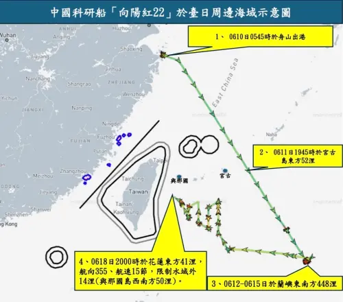 ▲海巡署派遣「蘭嶼艦」上前併航監控，遭我方強勢警告後，該船隨即以15節的航速向北駛離。（圖／海巡署提供）