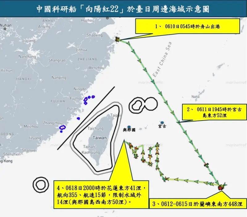 ▲海巡署派遣「蘭嶼艦」上前併航監控,遭我方強勢警告後,該船隨即以15節的航速向北駛離。(圖/海巡署提供)