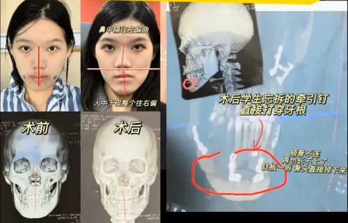 ▲術前好好的，術後像朱元璋（圖／截自抖音）