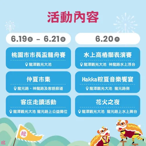 ▲「2026龍潭歸鄉文化節」3天活動一覽（圖／取自桃園事臉書）